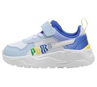 PUMA Trinity 2 LT Come ON AC+ INF - Tenis Unisex para bebé, Color Azul montaña Nieve, Blanco, Merengue de limón, Talla 5 UK Niño, Snow Mountain Blue Puma White Lemon Merengue, 22 EU