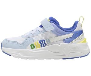 PUMA Trinity 2 LT Come ON AC+ PS - Tenis Deportivos, Color Azul montaña Nieve, Blanco y Merengue limón, Talla 1.5 UK Niño, Snow Mountain Blue Puma White Lemon Merengue, 34 EU