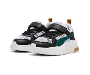 PUMA Trinity 2 LT Run Fun AC+ INF, Sneaker Unisex bebé, White-Green Terrain Black, 23 EU