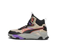 Puma Trinity Mid Hybrid, Zapatillas Deportivas Unisex Adulto, Granola Black-Fiery Coral, 42.5 EU