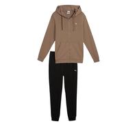 PUMA - Tuta negra y marrón para hombre con bordado del logo S
