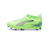 PUMA Ultra 5 Match FG/AG JR, Soccer Shoe, Fizzy Apple White-BLUEMAZING, 38.5 EU