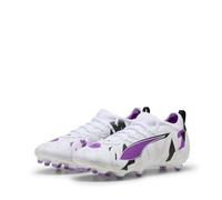PUMA Ultra 5 Match Fg/Ag Jr - Tenis de fútbol unisex para niños, blanco, morado, 4 UK