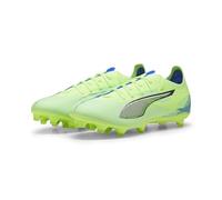 PUMA Ultra 5 Match FG/AG, Soccer Shoe Unisex Adulto, Fizzy Apple White-BLUEMAZING, 41 EU