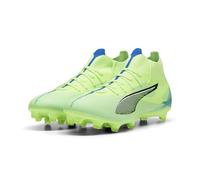 PUMA Ultra 5 Match+ FG/AG, Soccer Shoe Unisex Adulto, Fizzy Apple White-Bluemazing, 43 EU