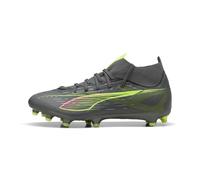 PUMA - Ultra 5 Match+ FG/AG, Zapatillas de fútbol Unisexo, Matte Aged Silver-Yellow Alert-PUMA Aged Silver,