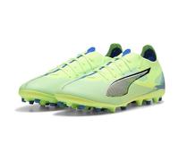 PUMA Ultra 5 Match MG, Soccer Shoe Unisex Adulto, Fizzy Apple White-Bluemazing, 44 EU