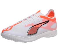 PUMA Ultra 5 Match TT, Zapatillas de fútbol Unisex Adulto, White Black-Glowing Red, 38 EU
