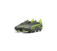PUMA Ultra 5 Play FG/AG JR, Zapatillas de fútbol, Matte Aged Silver-Yellow Alert Aged Silver, 38.5 EU