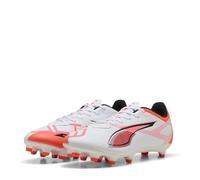 PUMA Ultra 5 Play FG/AG WN'S, Zapatillas de fútbol Mujer, White Black-Glowing Red, 38 EU