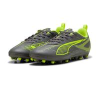 PUMA Ultra 5 Play MG JR, Zapatillas de fútbol, Matte Aged Silver-Yellow Alert Aged Silver, 37.5 EU