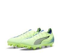 PUMA Ultra 5 Pro FG/AG, Soccer Shoe Unisex Adulto, Fizzy Apple White-BLUEMAZING, 44.5 EU