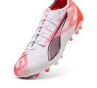 PUMA ULTRA 5 ULTIMATE MG Football Boots Unisex, Calzado, Blanco/Negro/Glowing Rojo, 45 45