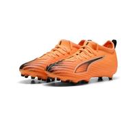 PUMA Ultra 6 Match FG/AG Jr, Zapatillas de fútbol, Heat Fire Negro Rojo Brillante, 36 EU