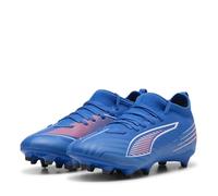 PUMA Ultra 6 Match FG/AG JrSoccer - Tenis Unisex para niños, Ultra Blue Puma White Glowing Red, 4 UK