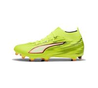 PUMA Ultra 6 Match+ FG/AG - Tenis de fútbol Unisex, Alerta Amarilla, Color Negro, Rojo y Lima Brillante, Talla 10.5 de Reino Unido, Yellow Alert Puma Black Glowing Red Lime Squeeze, 45 EU