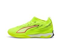 PUMA Ultra 6 Match IT + Mid JR - Tenis de fútbol, Color Amarillo Alerta, Negro, Rojo y Lima Brillante, Talla 2.5 de Reino Unido, Yellow Alert Puma Black Glowing Red Lime Squeeze, 35 EU