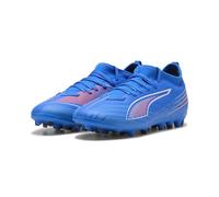Puma Ultra 6 Match MG Jr - Zapatos de fútbol Unisex para niños, Ultra Blue Puma White Glowing Red, 32 EU