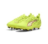 PUMA Ultra 6 Play FG/AG JR - Tenis de fútbol, Alerta Amarilla, Negro, Rojo Brillante, Lima exprimida, Talla 2, Yellow Alert Puma Black Glowing Red Lime Squeeze, 34.5 EU