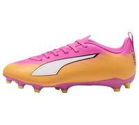 PUMA Ultra 6 Play FG/AG JR - Tenis de fútbol, Color Rosa venenoso, Blanco, Color Negro Aguamarina Brillante, Talla 5 de Reino Unido, Poison Pink Puma White Sun Stream Bright Aqua Puma Black, 5 UK
