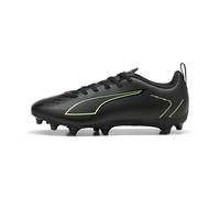 Puma Ultra 6 Play FG/AG Jr - Tenis de fútbol Unisex para niños, Puma Black Fizzy Light Green Terrain, 35 EU