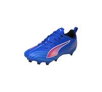 PUMA Ultra 6 Play FG/AG Jr - Tenis de fútbol Unisex para niños, Ultra Blue Puma White Glowing Red, 34.5 EU