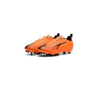 PUMA Ultra 6 Play FG/AG Jr, Zapatillas de fútbol Unisex niños, Heat Fire Negro Rojo Brillante, 30 EU