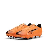 PUMA Ultra 6 Play FG/AG, Zapatillas de fútbol Unisex Adulto, Heat Fire Negro Rojo Brillante, 43 EU
