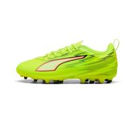 PUMA Ultra 6 Play MG JR - Tenis de fútbol, Alerta Amarilla, Negro, Rojo Brillante, Lima exprimida, Talla 1.5 de Reino Unido, Yellow Alert Puma Black Glowing Red Lime Squeeze, 34 EU