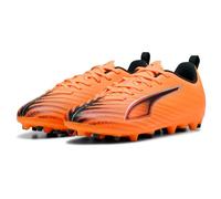 PUMA Ultra 6 Play MG JR - Tenis de fútbol, Color Negro y Rojo Brillante, Talla 13 de Reino Unido, Heat Fire Puma Black Glowing Red, 32 EU