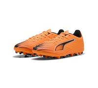 PUMA Ultra 6 Play MG - Tenis de fútbol Unisex Heat Fire Black-Glowing Red, 8.5 UK, Heat Fire Puma Black Glowing Red, 42.5 EU