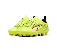 PUMA Ultra 6 Play V FG/AG RB JR - Tenis de fútbol, Alerta Amarilla, Negro, Rojo y Lima Brillante, Talla 8.5 UK Niño, Yellow Alert Puma Black Glowing Red Lime Squeeze, 8.5 UK