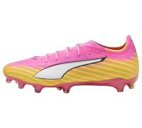 PUMA Ultra 6 Pro FG/AG - Tenis de fútbol Unisex, Color Rosa venenoso, Blanco, Color Aguamarina Brillante, Talla 6.5 de Reino Unido, Poison Pink Puma White Sun Stream Bright Aqua Puma Black, 40 EU