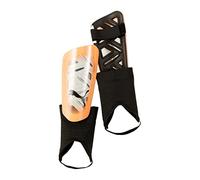 PUMA Ultra Flex - Espinilleras para tobillo, color plateado y naranja neón, talla L