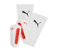 Puma - Espinillera Ultra Light Sleeve, Unisex, White-Glowing red, XL