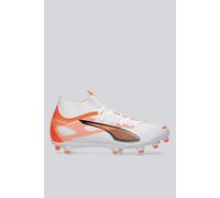PUMA Ultra 5 Match+ FG/AG, Zapatillas de fútbol Unisex Adulto, White Black-Glowing Red, 39 EU
