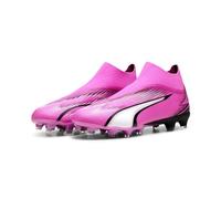 PUMA Ultra Match+ LL FG/AG, Soccer Shoe Hombre, Poison Pink White Black, 43 EU