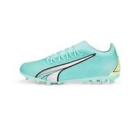 PUMA Ultra Match MG, Zapatillas de fútbol Hombre, Electric Peppermint White-Fast Yellow, 47 EU
