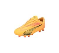 PUMA Ultra Play Fg/Ag Jr Soccer Shoe, Unisex niños, Sun Stream Puma Black Sunset Glow, 38.5 EU