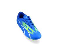 Puma Ultra Play MG Jr - Zapatos de fútbol Unisex para niños, Ultra Blue Puma White Pro Green, 4 UK