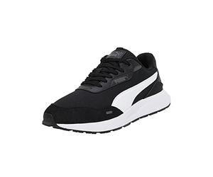 PUMA Unisex Adults' Fashion Shoes RUNTAMED Trainers & Sneakers, PUMA BLACK-PUMA WHITE-SHADOW GRAY, 44