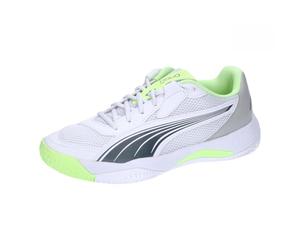 Puma Unisex Adults Nova Court Tennis Shoe, Puma White-Luminous Blue-Fizzy Apple-Shadow Gray, 37 EU