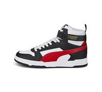 PUMA RBD Game, Sneaker Unisex Adulto, White-High Risk Red Black Team Gold, 38 EU