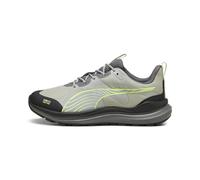 PUMA Unisex Adults Reflect Lite Trail PTX Road Running Shoe, Smokey Gray-PUMA Black-Fizzy Apple, 38.5 EU