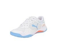 PUMA Unisex Adults' Sport Shoes SOLARSMASH RCT Tennis Shoes, PUMA WHITE-PUMA BLACK-TEAM LIGHT BLUE, 44.5