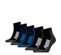 PUMA Unisex Bwt Cushioned Quarter, Calcetines Unisex adulto, Azul/Negro - Nuevo, 35-38