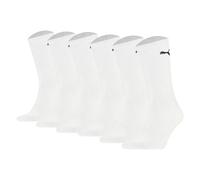 Puma Unisex Calcetines de Deporte, 6 Par - Calcetines Tenis, Crew Monocromo
