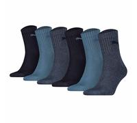 Puma Unisex Calcetines de Deporte,6 Par - Short Crew Calcetines,Tenis,Monocromo