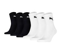 Puma Unisex Calcetines de Deporte,6 Par - Short Crew Calcetines,Tenis,Monocromo
