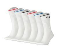 Puma Unisex Calcetines de Deporte, 6er Paquete - Sport Crew Raya, Tenis, Rayas